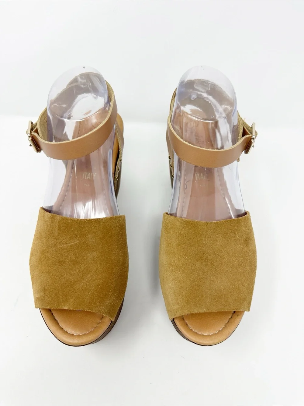 Seychelles Paddle Suede Wedge Sandal Size 8.5 Brown Italian